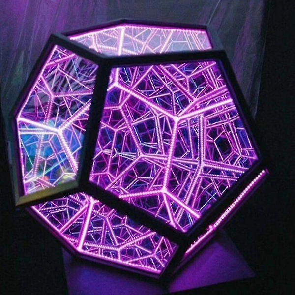 Led Art Lamp Usb Laddning Justerbar Färg Dekor Nattlampa Infinity Dodekaeder Färg Art Lamp