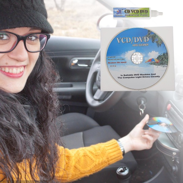 1 sæt diskrensningssæt afspiller Vedligeholdelse af udstyr til cd/vcd/dvd-afspiller (11.9X11.9X0.1CM，blå）