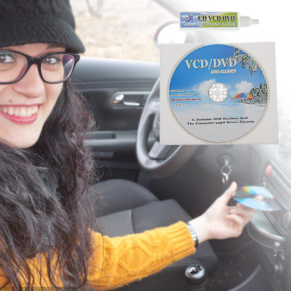 1 Set Disc Rengöringssats Spelare Underhåll Utrustning För Cd/vcd/dvd Spelare（11.9X11.9X0.1CM，Blå）