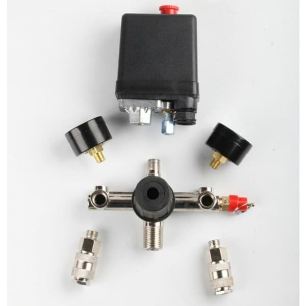 BF Tryckregulator med tryckbrytare för kompressor Tryckbrytare med 2 displayer
