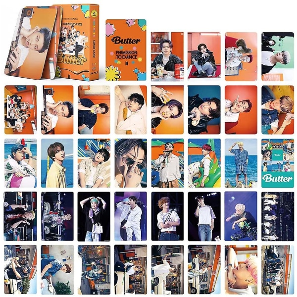Bangtan Boys Lomo Cards 54st 2021 Butter Album Cards Bangtangboys Mini Postcards Jin Suga V Rm Jungkook Jimin Cards Photo Card Set Butter (sowoozoo)