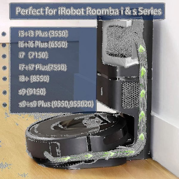 12 pakker vakuumposer for Irobot Roomba I & S-serien I7 I7+/plus fe