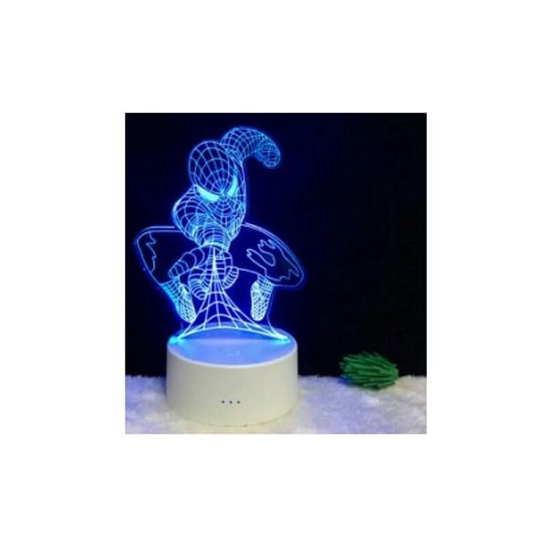 Sänglampa för barn 3D optisk illusion Spiderman-lampa barngåva (Spiderman) DOPA