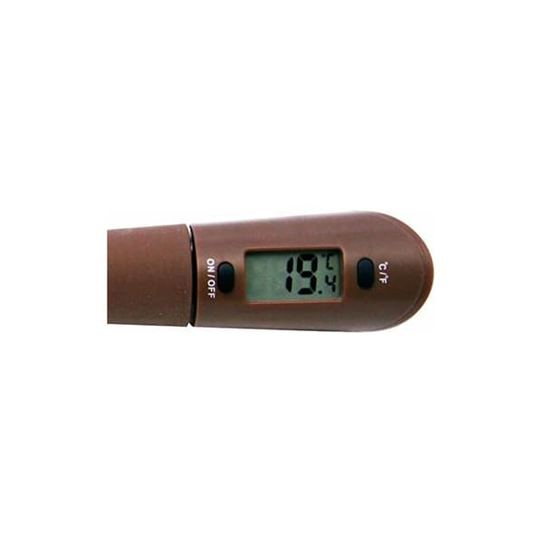 Chokladtermometerspatel, konditorispatel + silikometer, brun longziming