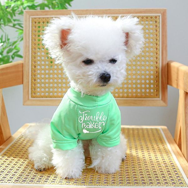 Bløde og søde T-shirts til kæledyrshunde, forårssommer kostume til små hunde