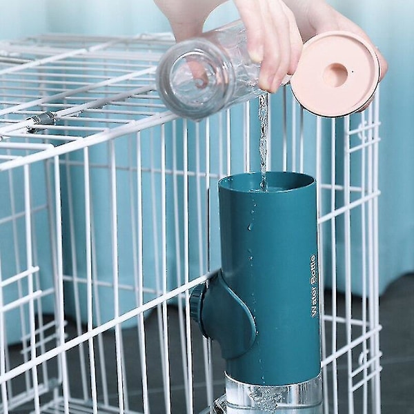 500 ml automatisk vattenbehållare för hund katt rostfritt stål boll hängande husdjur dricka