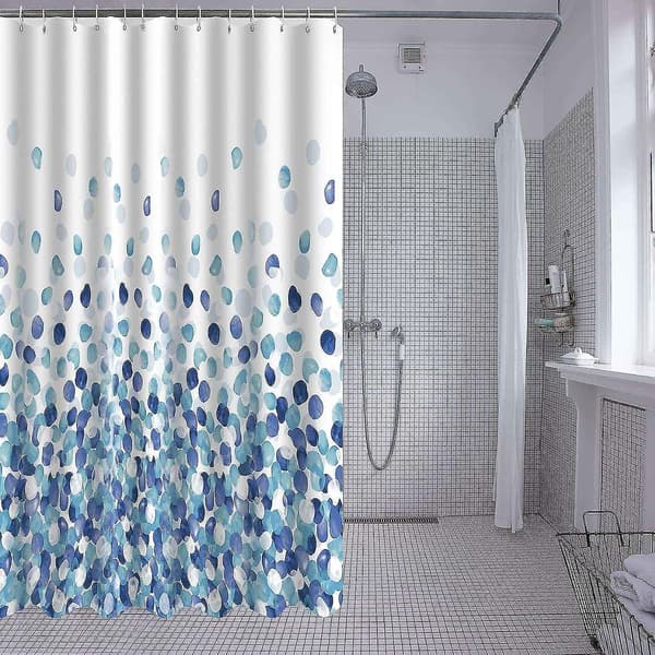Duschdraperi, Duschdraperi 180x200cm, Maskintvättbar Polyester Duschdraperier med Viktad B