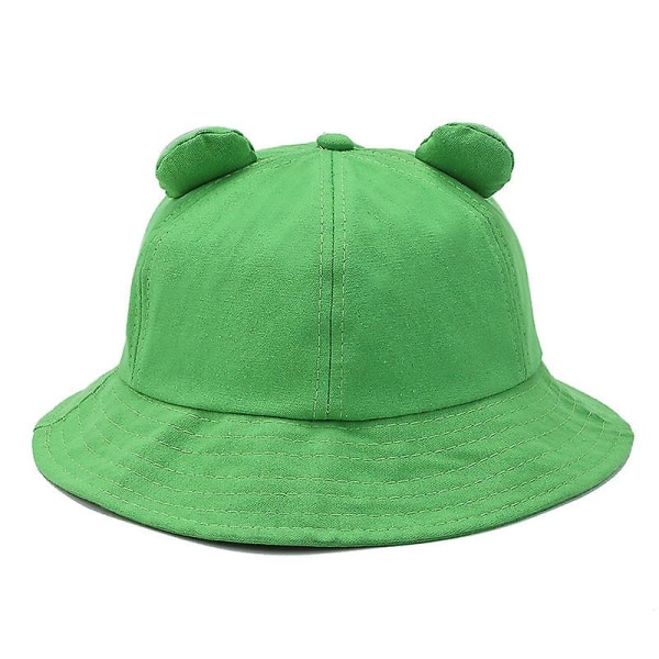 Bucket Hat miehille ja naisille, puuvillainen cap aurinkohattu cap(1 kpl, vihreä)