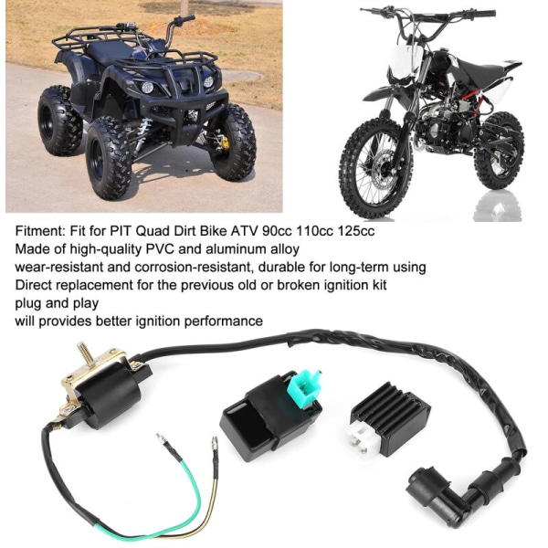 Tändspole CDI UnitVoltage Regulator Lämplig för PIT Quad Dirt Bike ATV 90cc 110cc 125cc