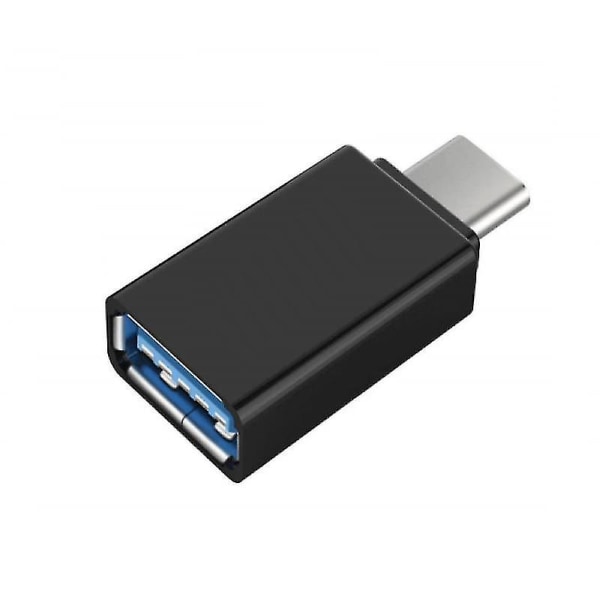 USB C - USB -sovitin USB yhteensopiva Huawein ja Xiaomin kanssa, musta
