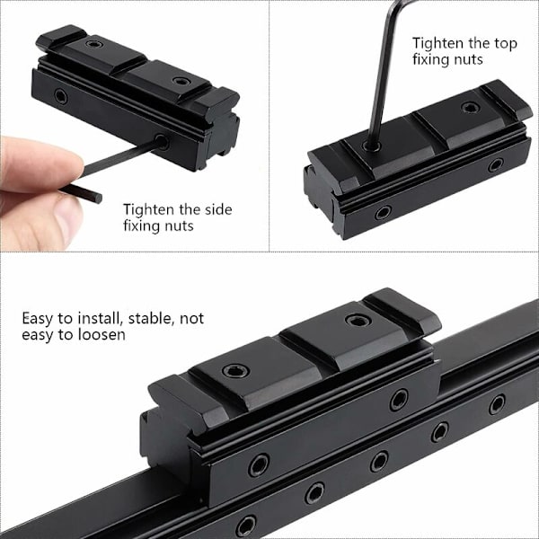 Taktisk kikarsikte repbas 11mm till 20mm adapter för montering på Picatinny/Weaver rail