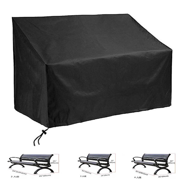 2/3/4 Sits Vattentät Stolsöverdrag Trädgård Park Uteplats Utemöbler Soffa Stolsbord Regn Snö Dammskydd Överdrag（134x66x89cm）