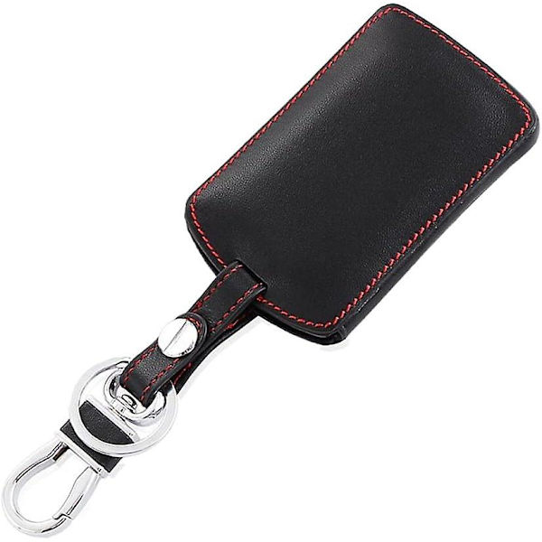 Rød læder nøgle etui nøglering til Renault Clio Scenic Megane Duster Sandero Captur Twingo Koleos 4 knapper fjernbetjening