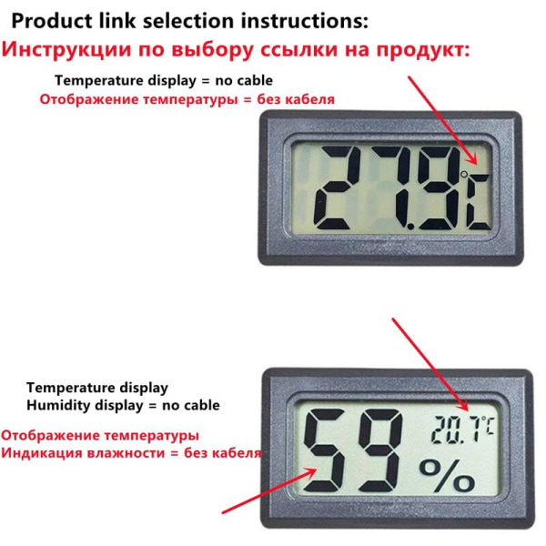 Praktisk Mini Digital LCD inomhustemperaturgivare, hygrometer, termometer, hygrometer