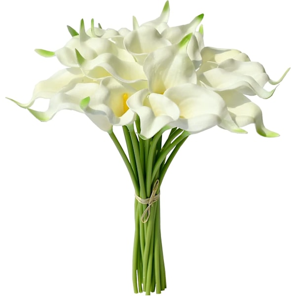 20 stk. Hvide Blomster Kunstige Calla Lily Silke Blomster 13,4\" Til Hjem Køkken & Bryllup