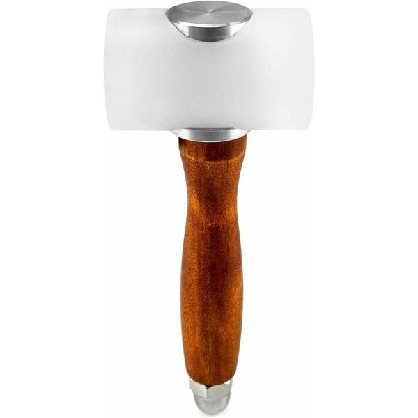 Leather Carving Hammer Nylon , T-formad hammare med trähandtag för läderbearbetning, läderhantverksverktyg