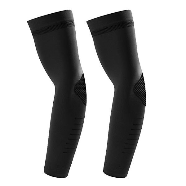 20241 Par Unisex UV-skyddande armkylskydd i issilke, armfodral för utomhuscykling, fiske, vandring, svart, fri storlek