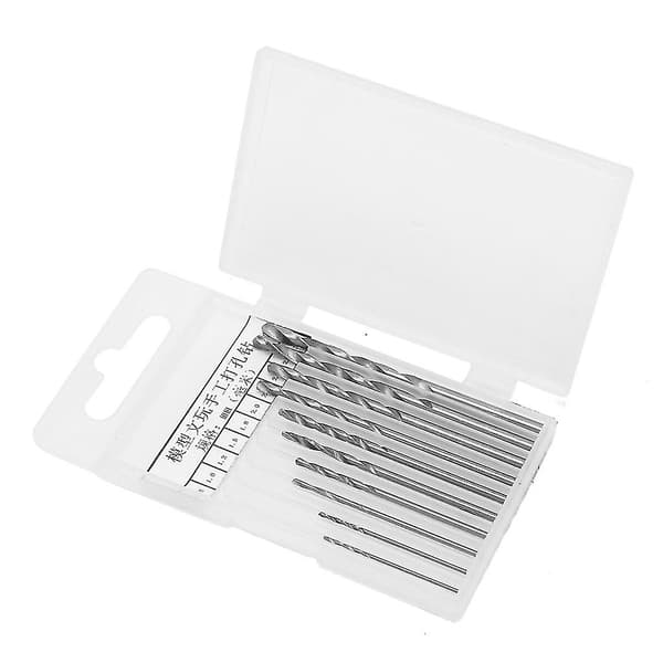 10 stk/sett Hss Micro Twist Drill Bit Set 0.8mm~3mm Høyhastighetsstål Pcb Mini