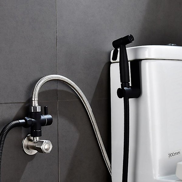 Toilet Håndbruser i Rustfrit Stål Toilet Håndbruser Kit, Sort Spray Hånd