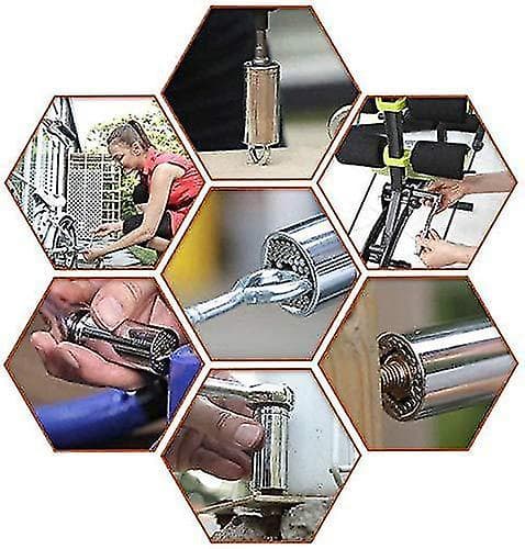 7-19mm Universal Socket Wrench Set Power Drill Ratchet Bushing Spanner Multifunktionel Håndværktøj