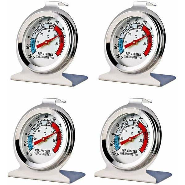 Kyl- och frys termometer set om 4 stora urtavla termometer