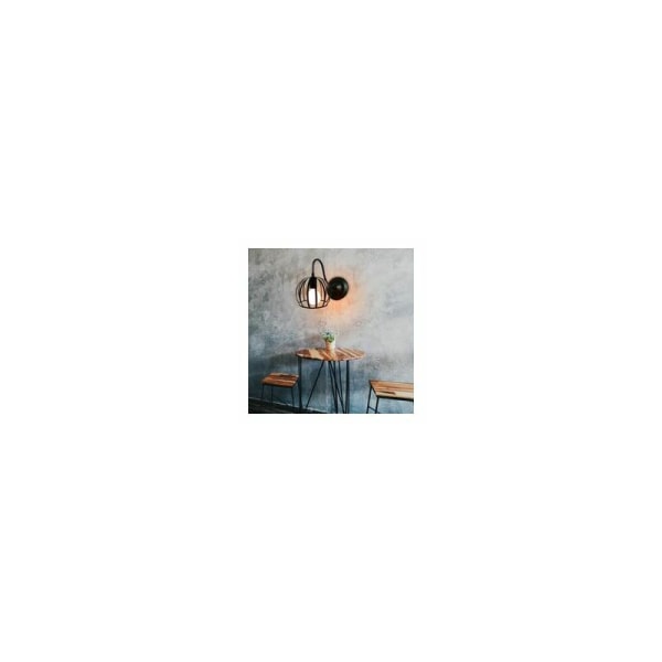 Retro industriell Edison taklampa, E27 taklampa i metall svart järn amerikansk retro lantlig stil - Svart (glödlampa ingår ej)