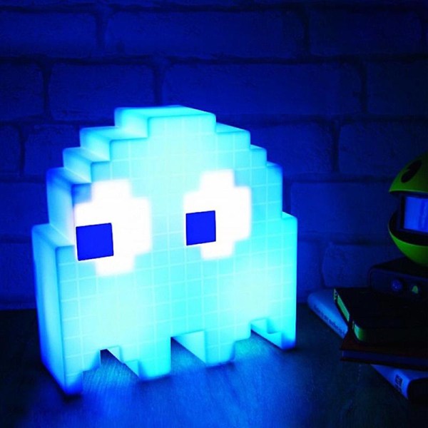 Led-spelpixel ikon nattlampa 3d färgförändrande musik visuell skrivbordslampa USB-driven för spelrumsdekor barn julklappSmallBlue