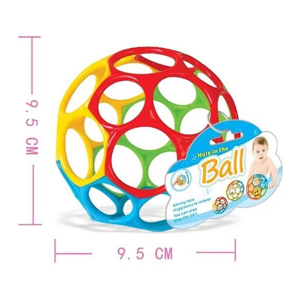 Utan klocka + med klocka, Klassisk boll - Röd, Gul, Grön, Blå, Åldrar Nyfödd +