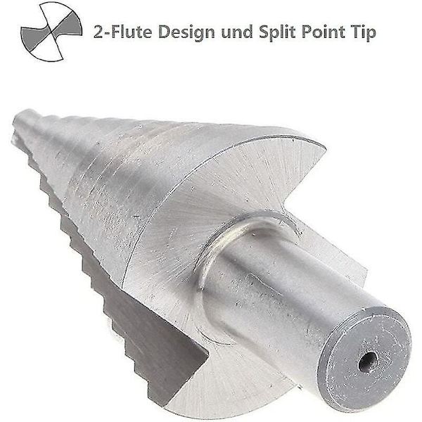Hss Stegad Countersink Borr, Dubbelspårig Countersink Stegbrygga (5mm-35mm) Med Titanbeläggning, Solid, Perfekt För Skruvmejselborrning På