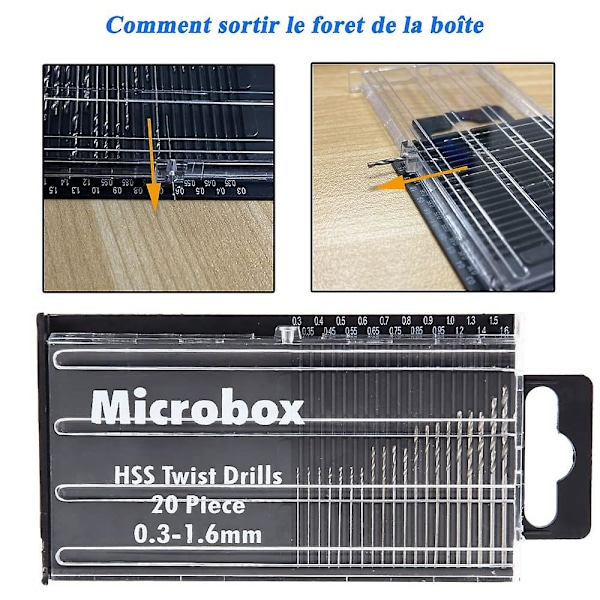 20 stk. Hss Mini Twist Bor Sæt, Præcision Mini Bor Sæt, 0,3 mm-1,6 mm Hss Twist Bor, Twist Bor Med Æske Til Træ Modelfremstilling,