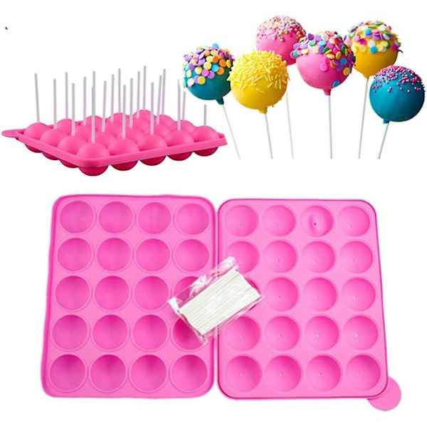20 håls silikonform för tårta på pinne - form för lollipops, festcupcakes och tårtor,