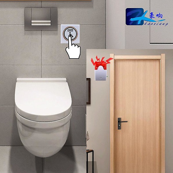 Nødkaldsknap Alarm Deaktiveret Toilet Kaldeknap Ældre Hjælpealarm