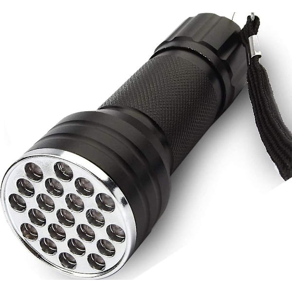 UV-taskulamppu musta valo, 395nm 21 LED UV-ultravioletti mustavalo taskulamppu koirille, Pe lahja miehille/naisille SWHY
