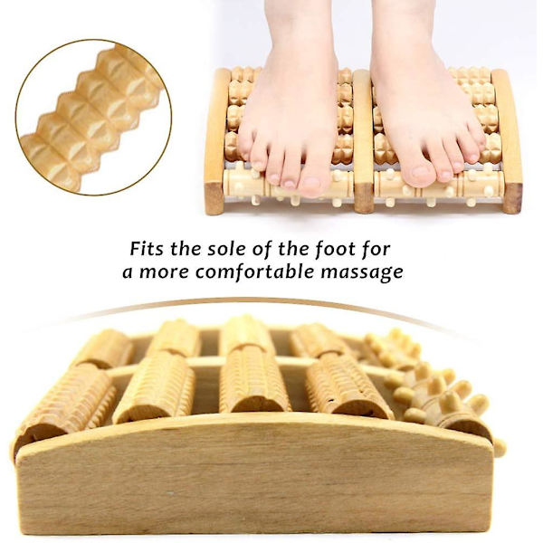 Fodmassagerulle i træ, fodmassager, fodmassagerulle