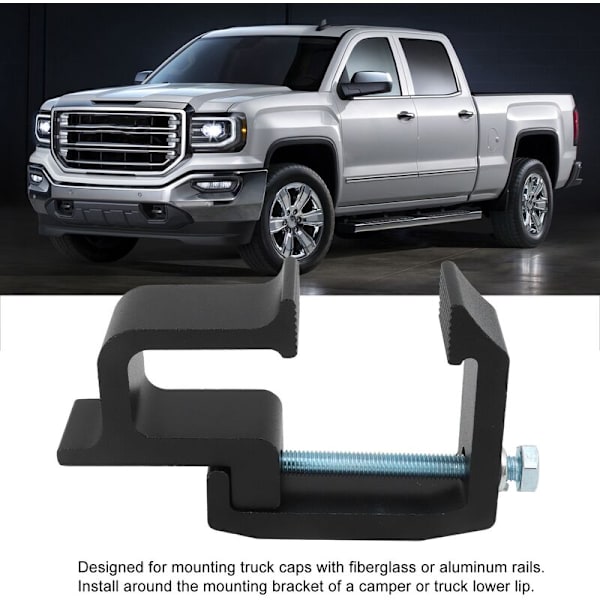 16 st lastbilsflak lock klämmor camper skal clips ersättning för Chevy Silverado 1500 2500 3500 (svart)