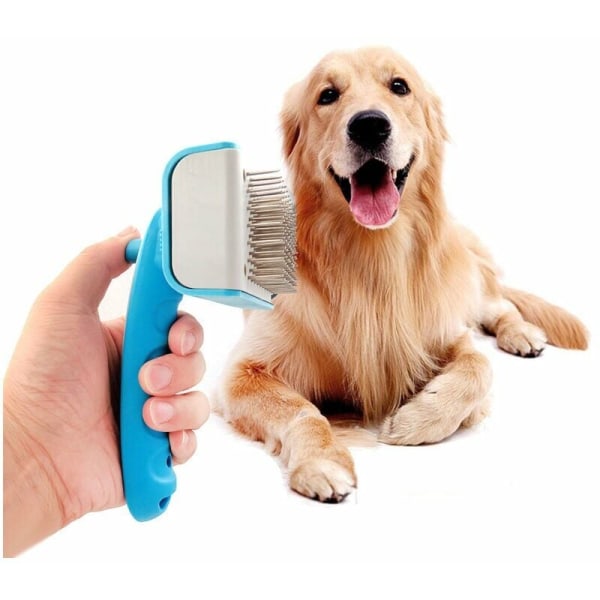 Kattborste för hundar, husdjursborstar, borste för långt och kort hår, rengör djurhår, tar bort trassel och trassel med lätthet