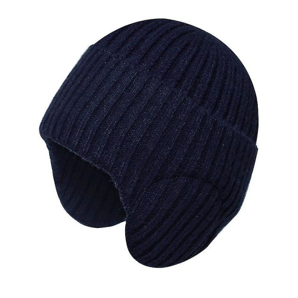 Mænd Strikket Beanie Hue Mand Kvinder Vinter Varm Strikket Ørebeskyttelse Beanie Hue Hat