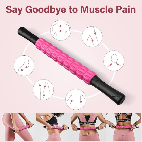 Massage Stick Roller för djupvävnad med 360gear muskelrulle för smärtlindring massage ömma kramper（Blå）