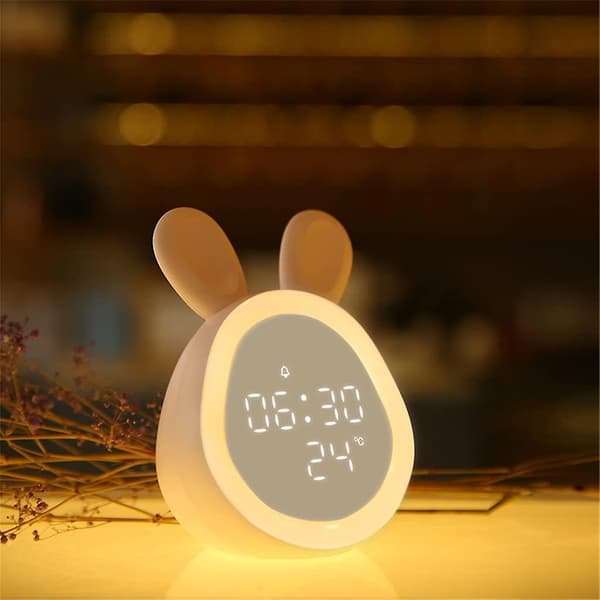 Tyst elektronisk väckarklocka söt lysande laddningsklocka bluetooth-klocka smart väckarklocka