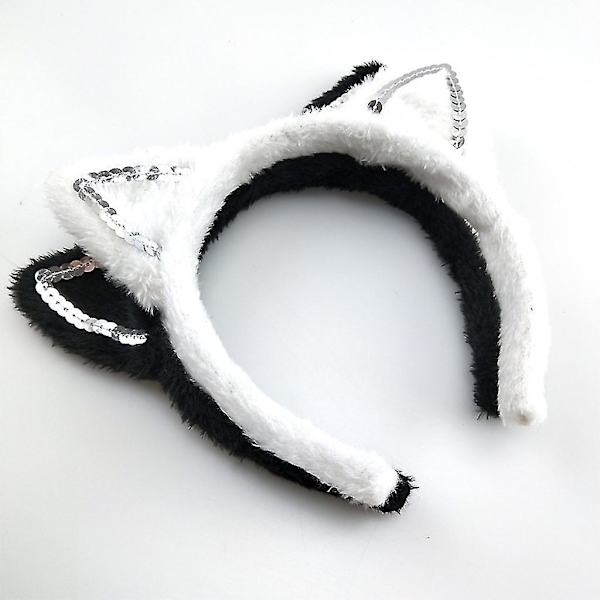 3 stk Festivalfest for katteøre hårbøyle hale slips sett Halloween jul kvinner jente pannebånd kostyme cosplay hodeplagg
