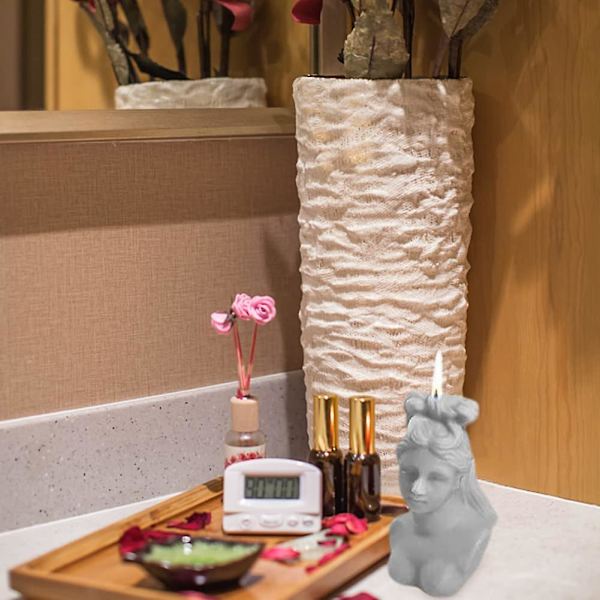 Beibei - Kvinnokropp Gjutform Halvlång Venus Ljus Doftande Silikonform 3d Diy Vaxljus Tillverkningsverktyg För Bröllop Födelsedag Jul