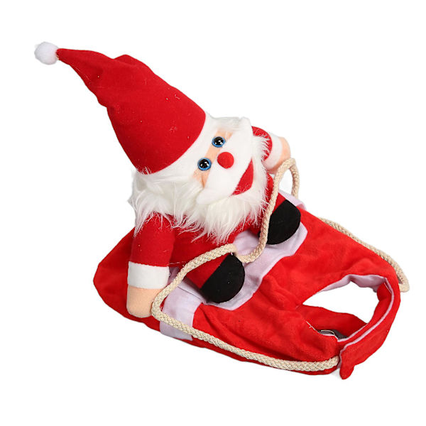 Hund Katt Jultomte Husdjurskläder - Plysch Varm Mode Söt Hund Juljacka (Medium)