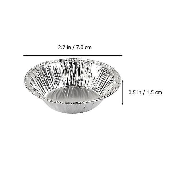 250 st engångsformar för äggtartletter, miniformbrödsformar, bakformar (7 cm)