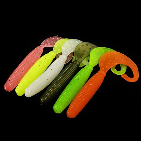 72 st Walleye fiskedrag 7c paddelstjärt Swimbaits - Bass mjuk plastform Swimbait