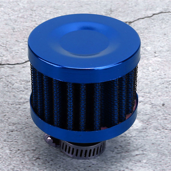 13mm Mini Luftintagsfilter Vevaxelhus Ventilation Universal Biltillbehör (Blå)