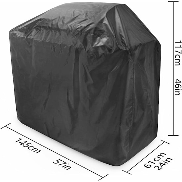 Grillöverdrag Vattentätt Grillöverdrag BBQ Grillöverdrag Gasolgrillöverdrag Lätt att rengöra, slitstarkt nylonmaterial 145 x 61 x 117 cm