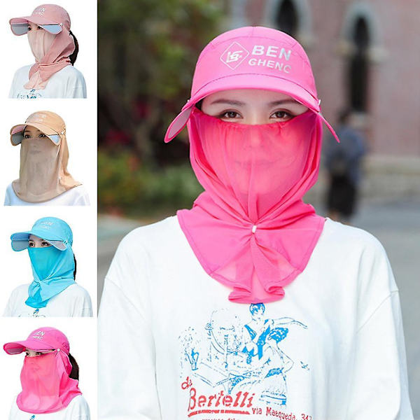 UV-skyddande basebollkeps Flexibel nät andningsbar solhatt solskydd hatt (rosa)