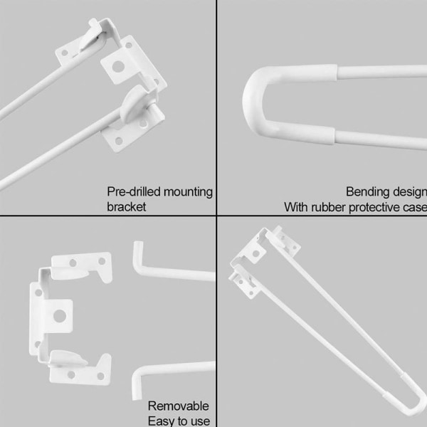 Fällbara bordsben 4-pack Fällbara hårnålsbordsben 32 cm höjd Vit Hög hållfasthet Lätt att installera Fällbart soffbord Ben