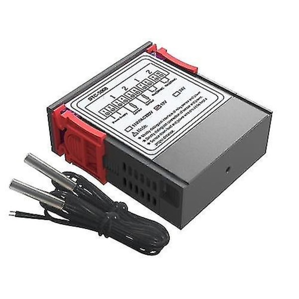 Dc 12v Dobbel Digital Display Termostat Temperaturregulator Temperaturkontroller
