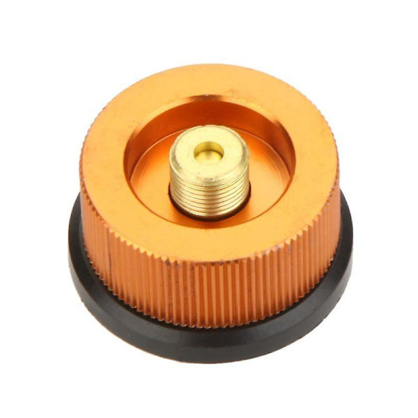 Camping Gassadapter i Aluminiumlegering - Gassbeholderadapter - Sylinderomformer - Kjøkkenverktøy - Stempeladapter - Ovn (1 stk, Gul Svart)